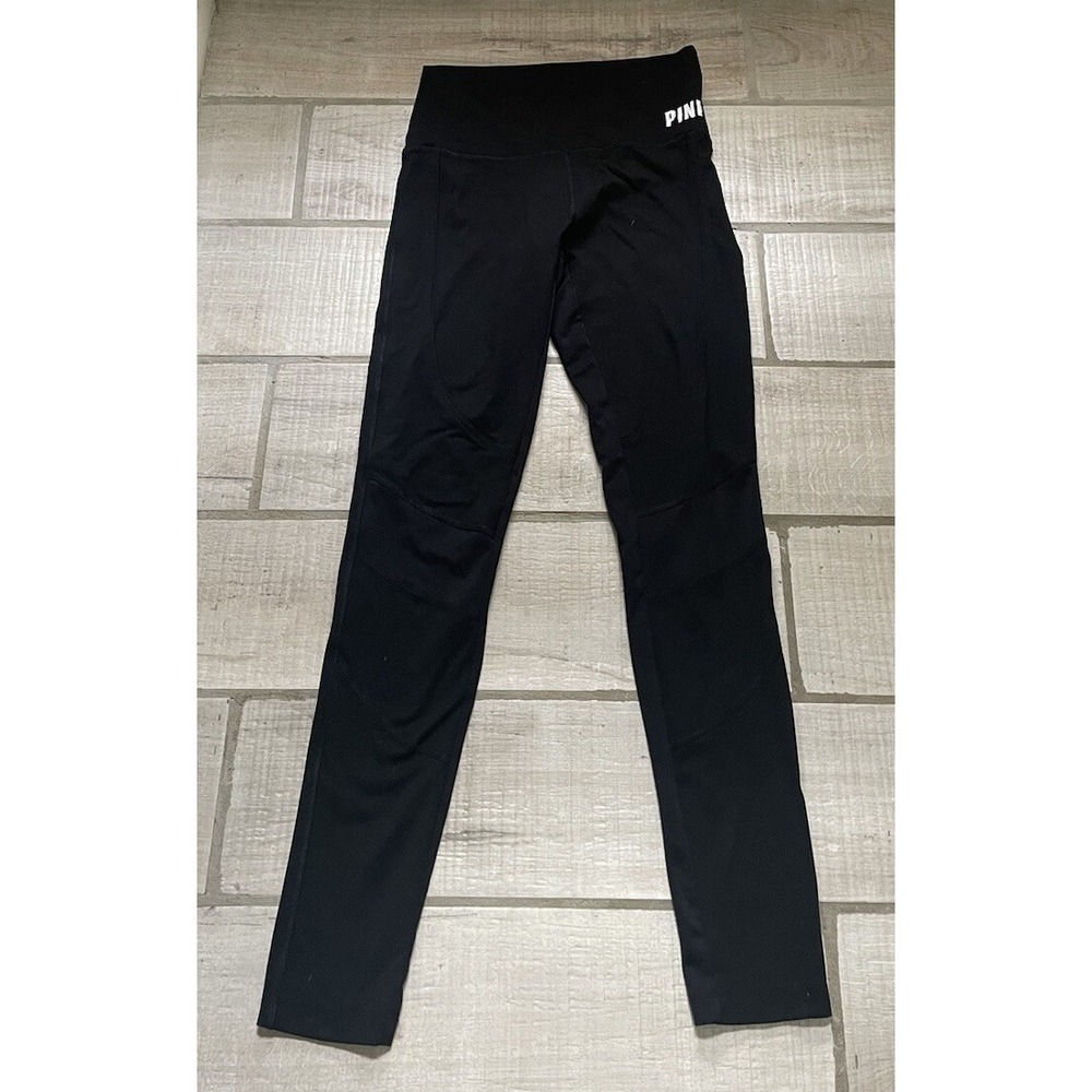 Victoria's Secret Pink‎ Ultimate Womens Black Pull On Compression Leggings Small